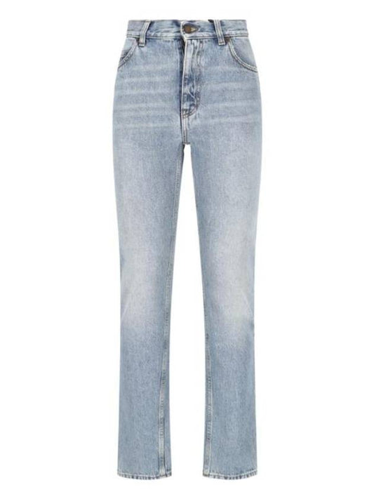 Luxury Saint Laurent Trending 2025 Denim Cotton Straight Jeans Blue