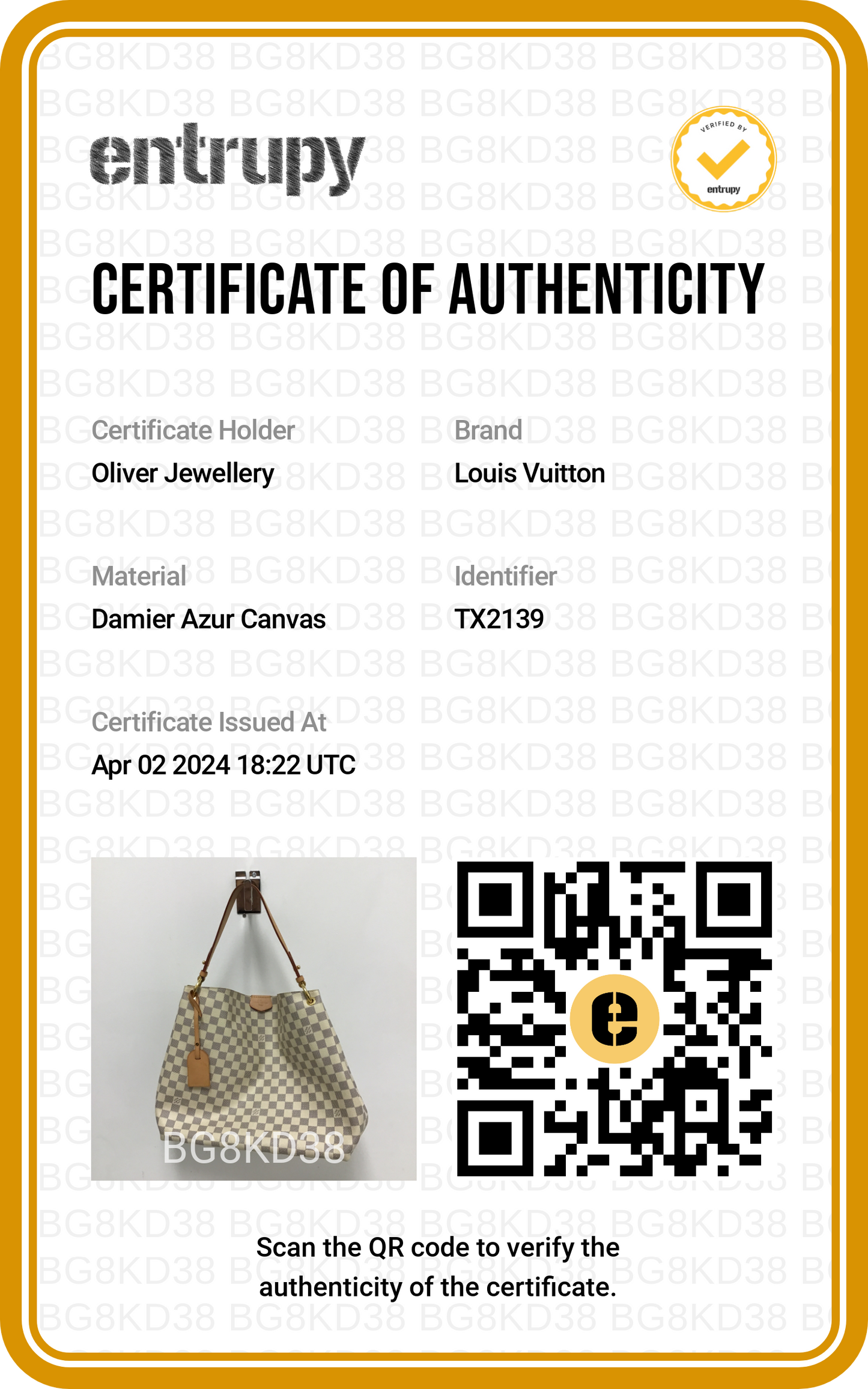 Louis Vuitton Damier Azur Graceful MM