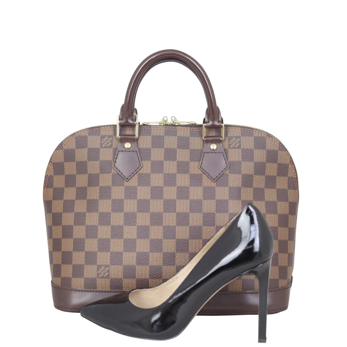 Louis Vuitton Alma PM Damier Ebene | Gold Brass Hardware