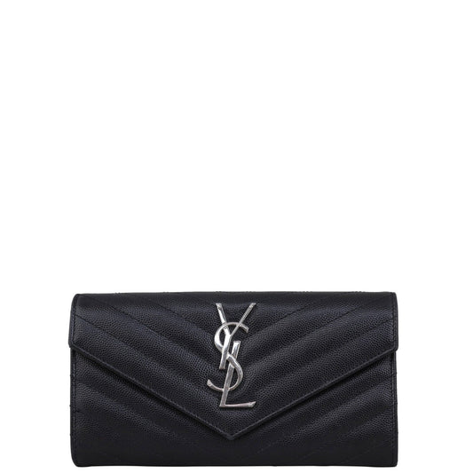 Saint Laurent Monogram Envelope Wallet with Short Chain