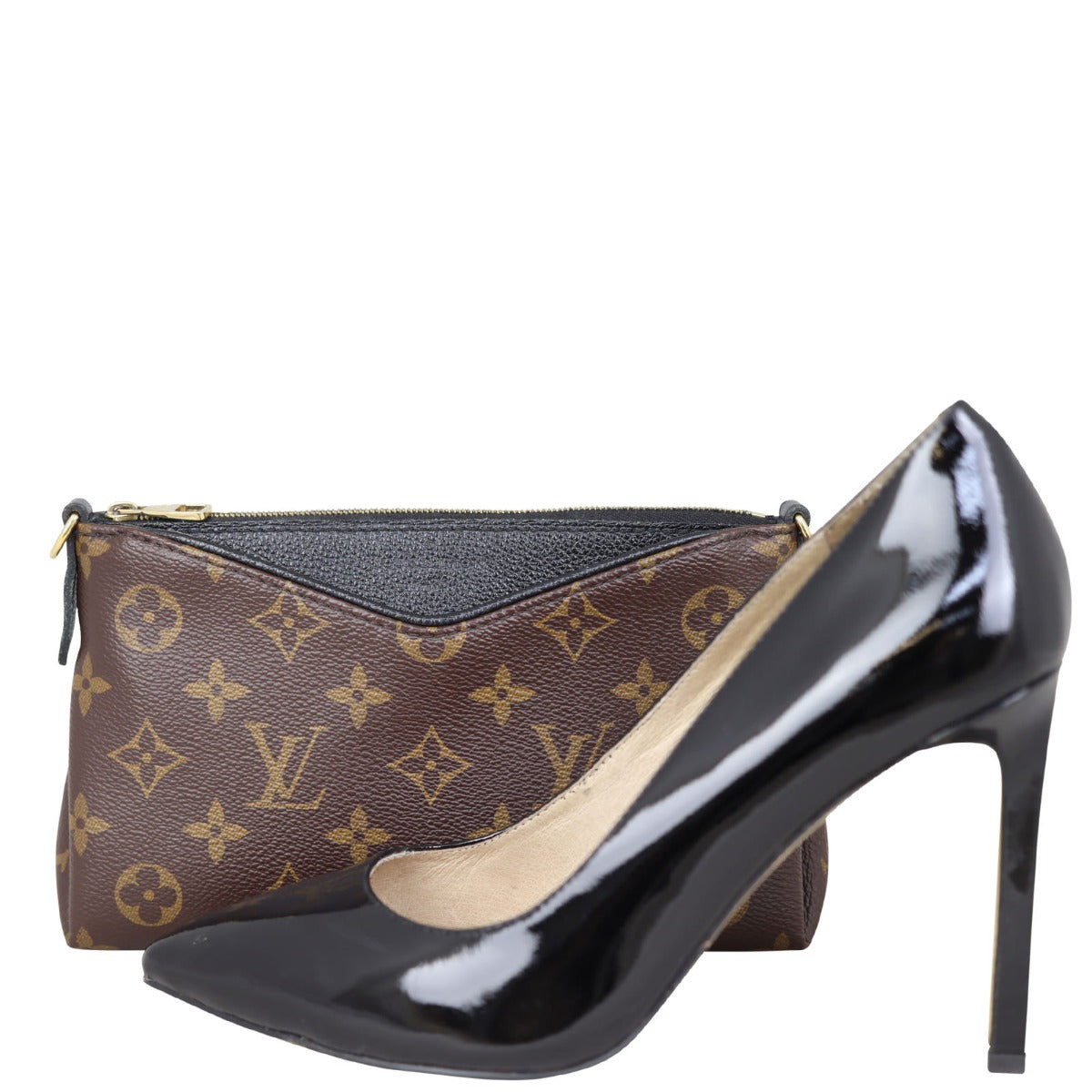Louis Vuitton Pallas Clutch with Chain Monogram Noir