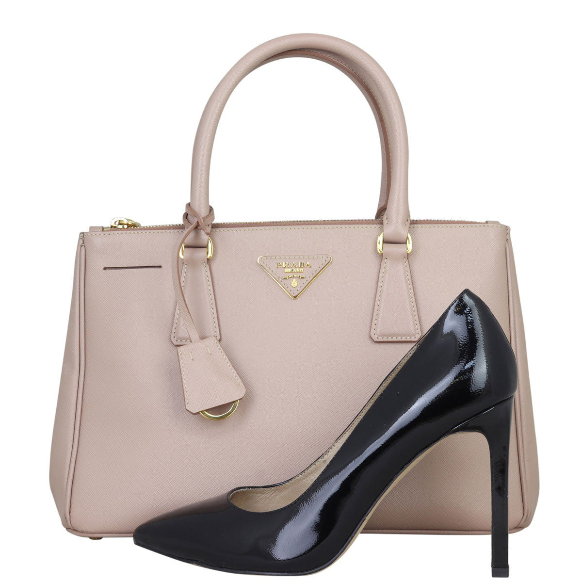 Prada Saffiano Lux Galleria Double Zip Tote Small