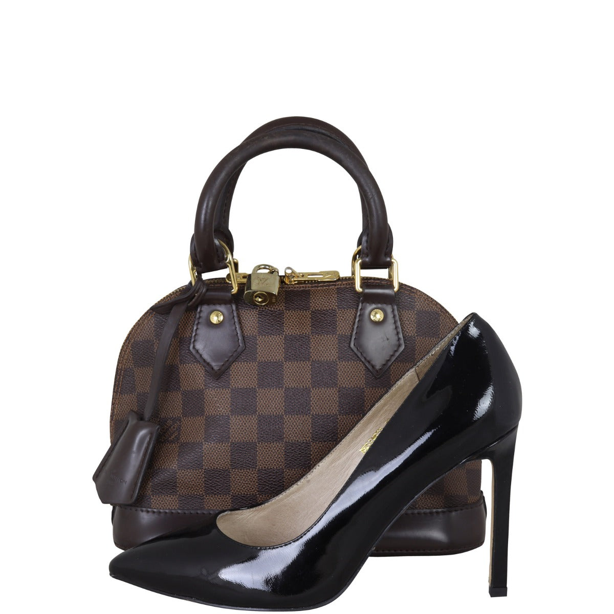 Louis Vuitton Alma BB Damier Ebene | Red Textile Lining