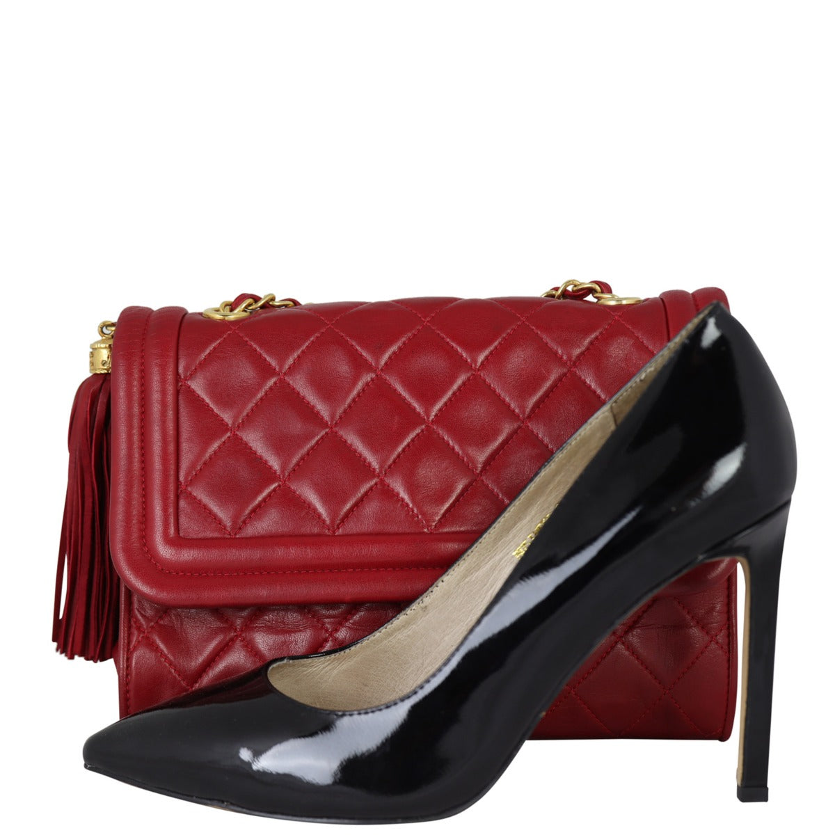 Chanel Vintage Quilted Flap Bag | Red