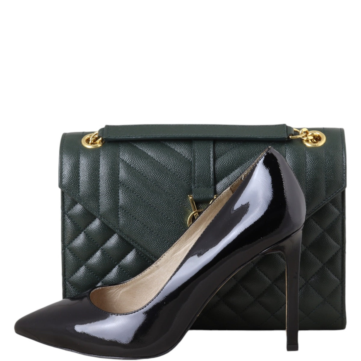 Saint Laurent Monogram Mix Matelasse Envelope Chain Bag Medium