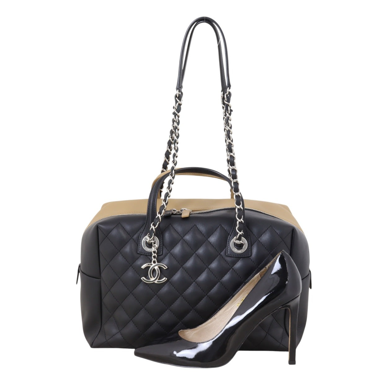 Chanel CC Bicolour Bowling Bag