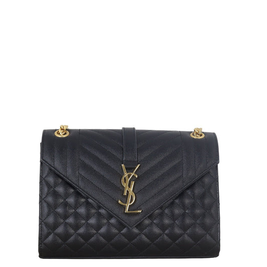 Saint Laurent Monogram Mix Matelasse Envelope Chain Bag Medium