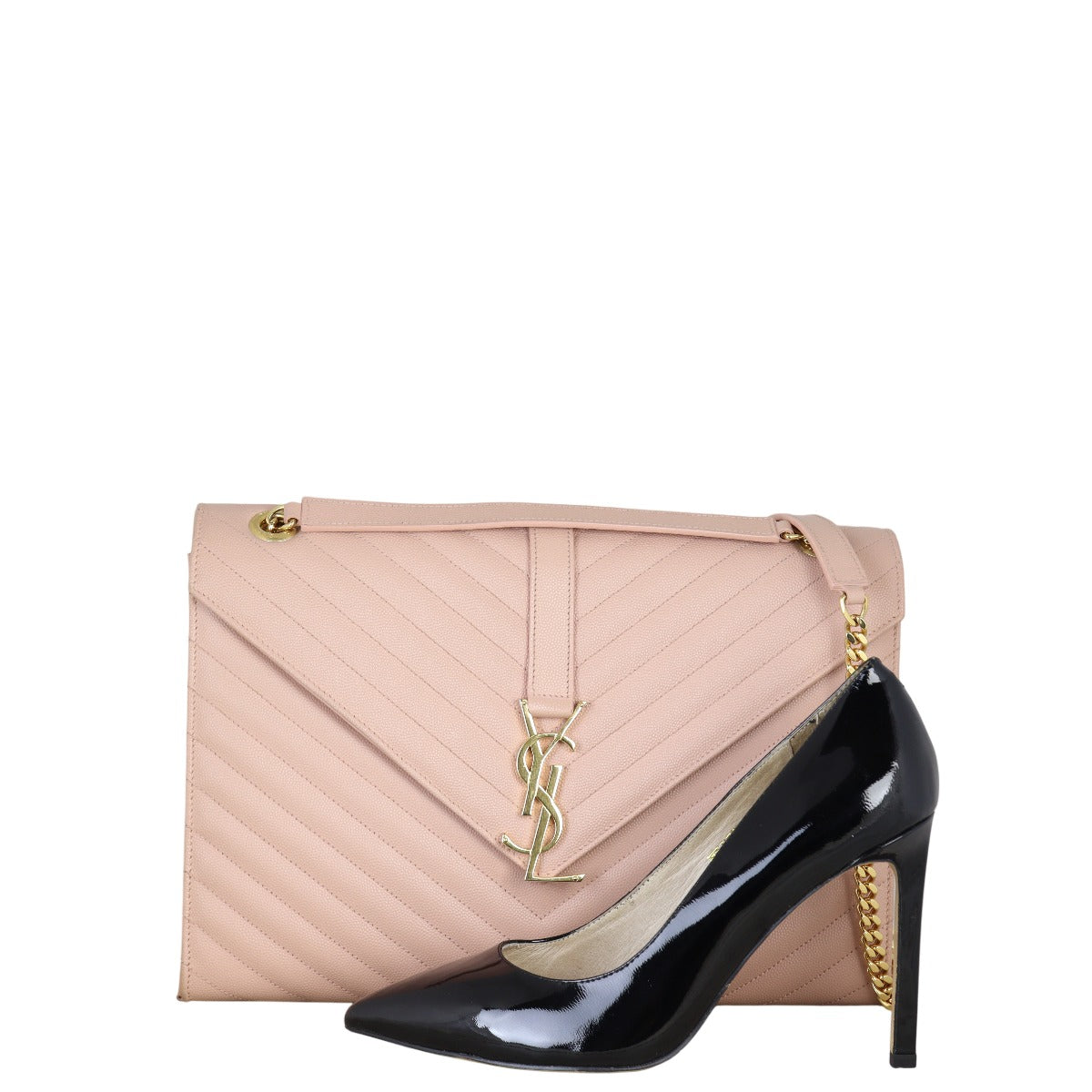 Saint Laurent Matelasse Envelope Large Bag