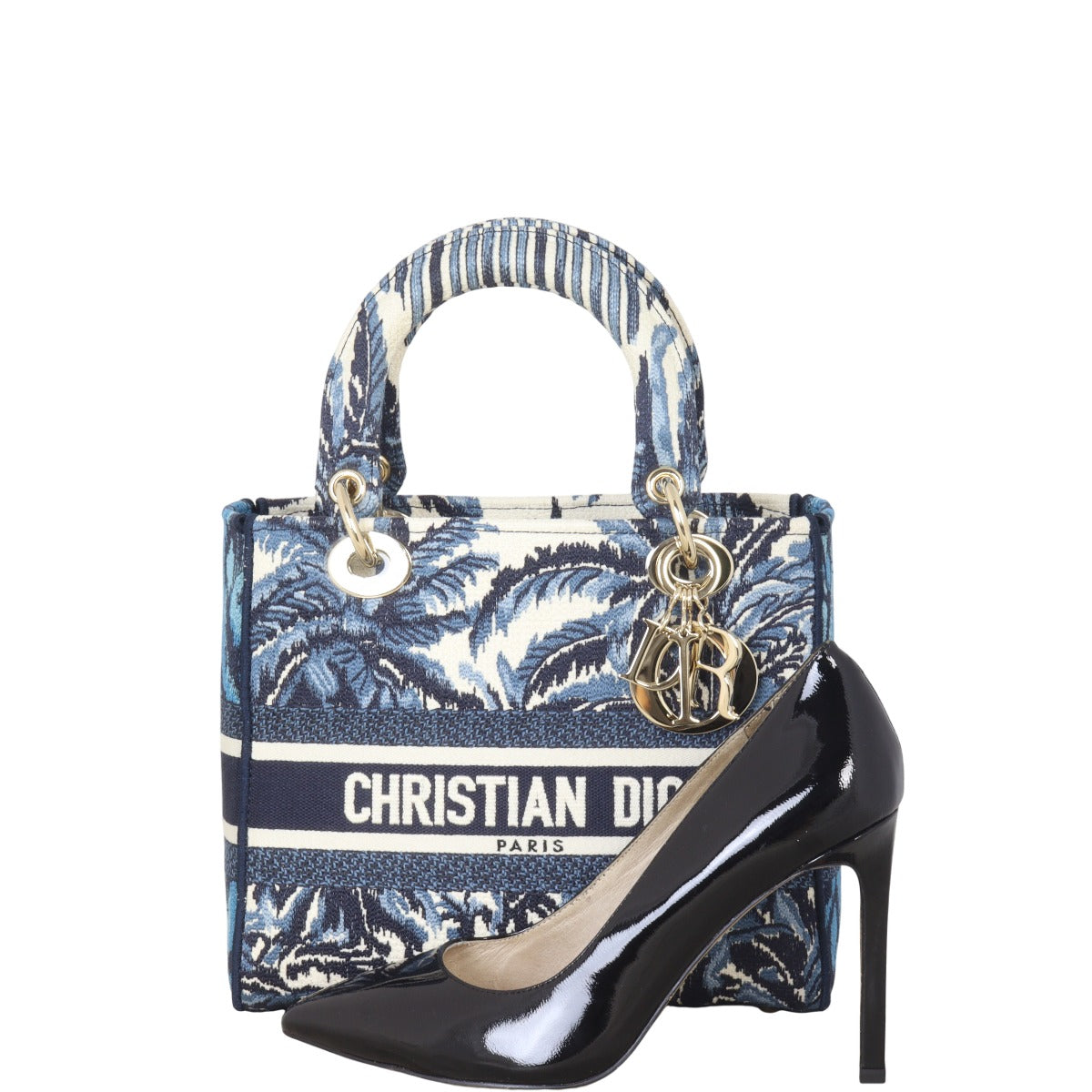 Dior Lady D-Lite Medium Palm Tree Toile De Jouy