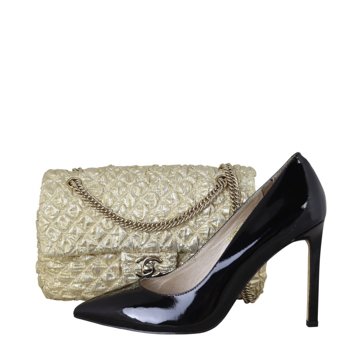 Chanel Classic Double Flap Small Metallic Bubble