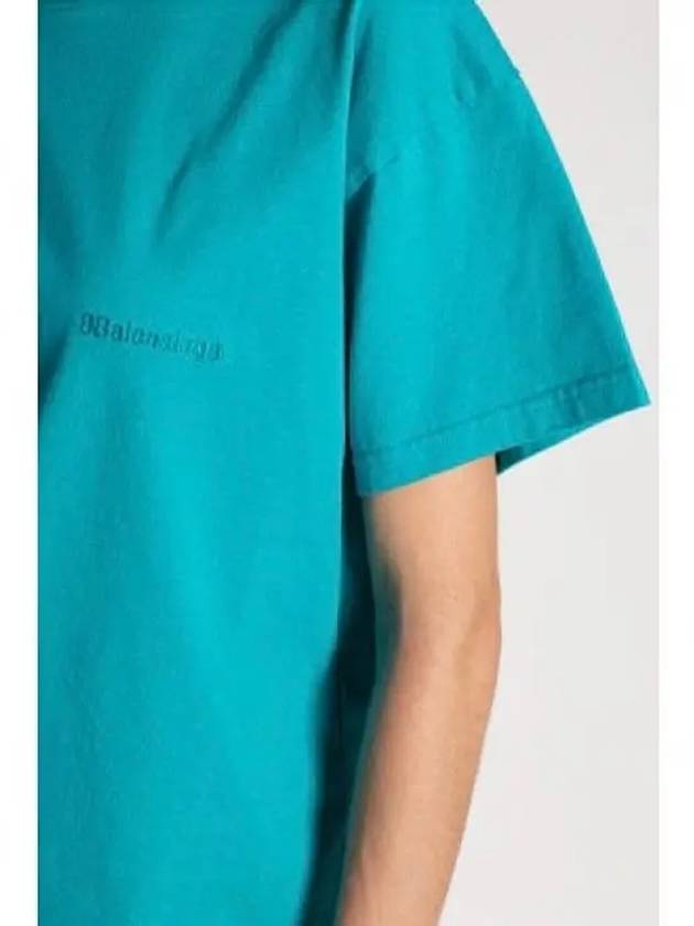 Luxury Balenciaga Trending 2025 Logo Short Sleeve T-Shirt Blue