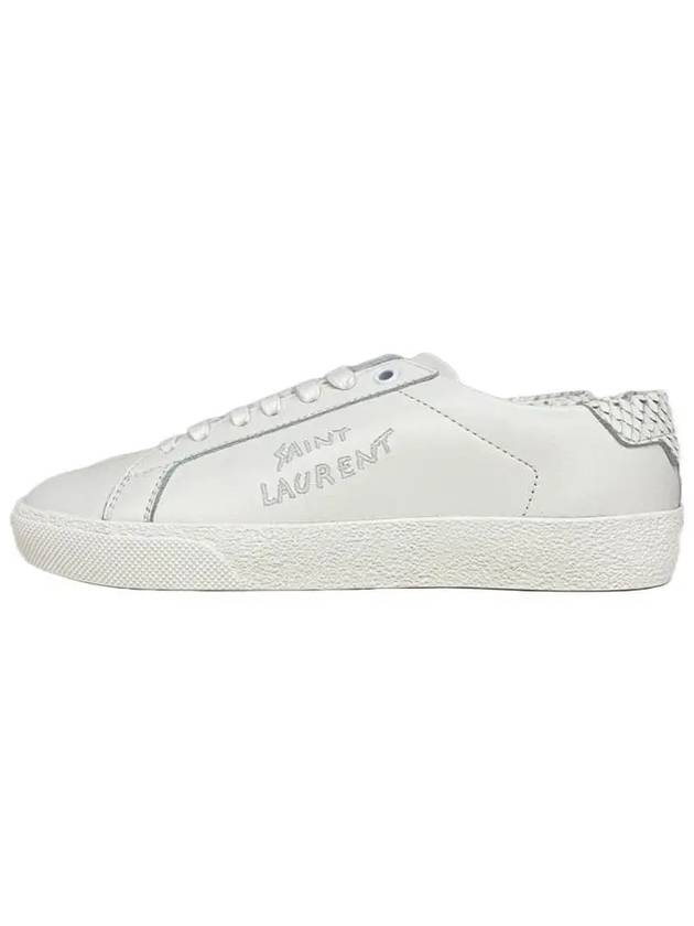 Luxury Saint Laurent Trending 2025 Women's Court Classic Python Low Top Sneakers White