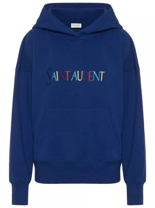 Luxury Saint Laurent Trending 2025 Women's Logo Hoodie Blue