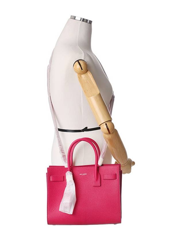 Luxury Saint Laurent Trending 2025 Nano Sac De Jour Leather Tote Bag Hot Pink
