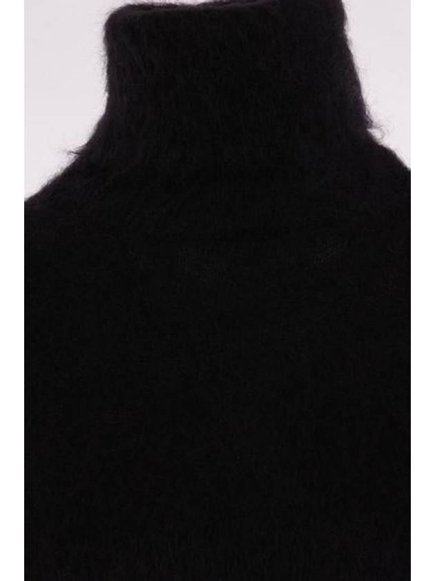 Luxury Saint Laurent Trending 2025 Women's Mohair Blend Turtleneck Black