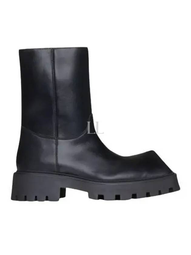 Luxury Balenciaga Trending 2025 Rhino Leather Ankle Boots Black