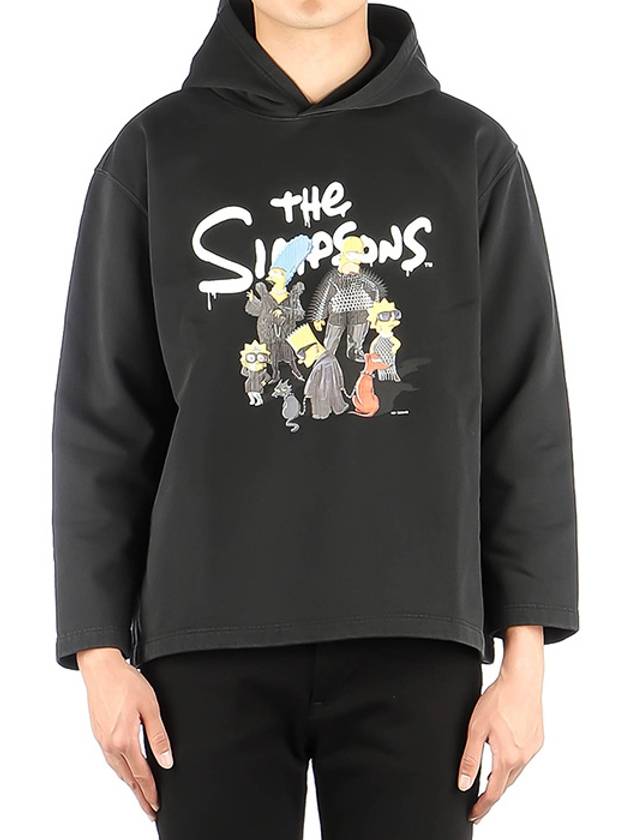 Luxury Balenciaga Trending 2025 Simpsons Print Hoodie Black