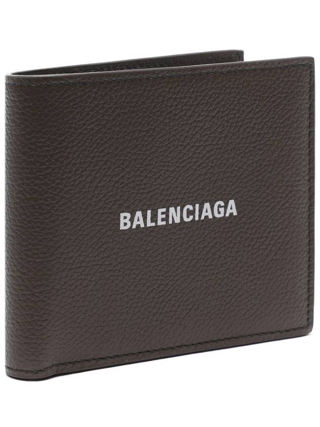 Luxury Balenciaga Trending 2025 Cash Square Folded Wallet Dark Green