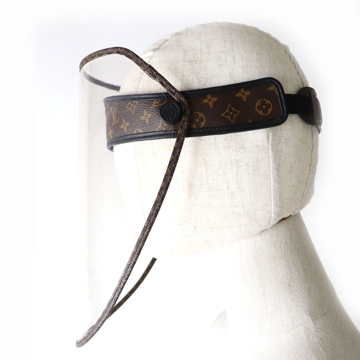 LOUIS VUITTON Sun visor M76727 PVC, Leather Clear x Dark Brown face shield Monogram Viger LV Shield Women