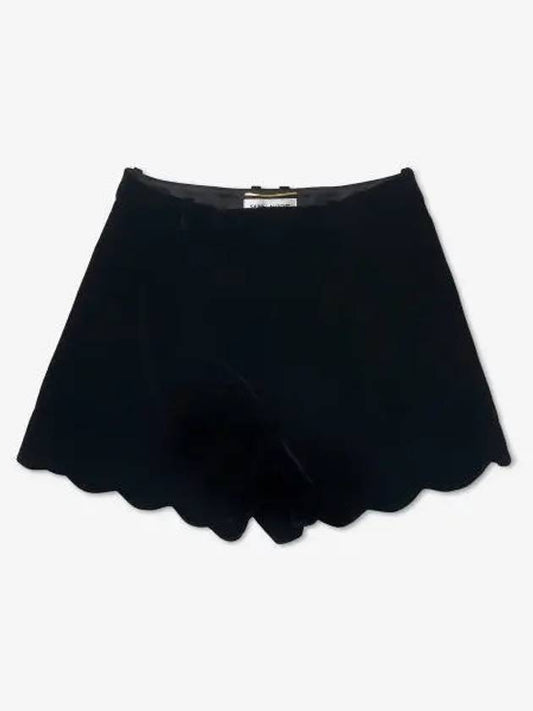 Luxury Saint Laurent Trending 2025 Viscose Velvet Shorts Black