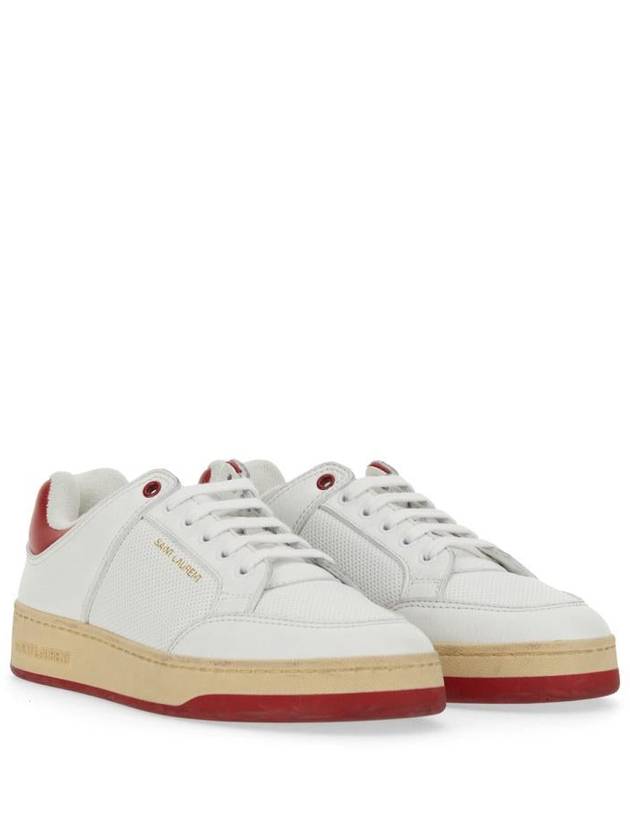 Luxury Saint Laurent Trending 2025 Logo Calf Leather Low Top Sneakers White