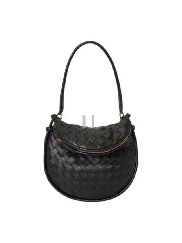 Luxury Bottega Veneta Intrecciato Gemelli Small Shoulder Bag Grey