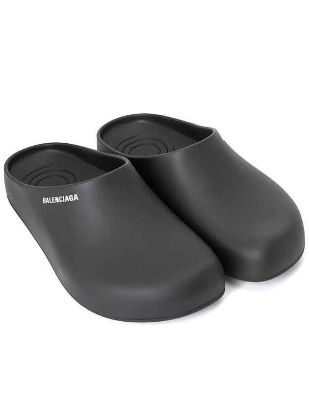Luxury Balenciaga Trending 2025 Logo Pool Closed Mule Black