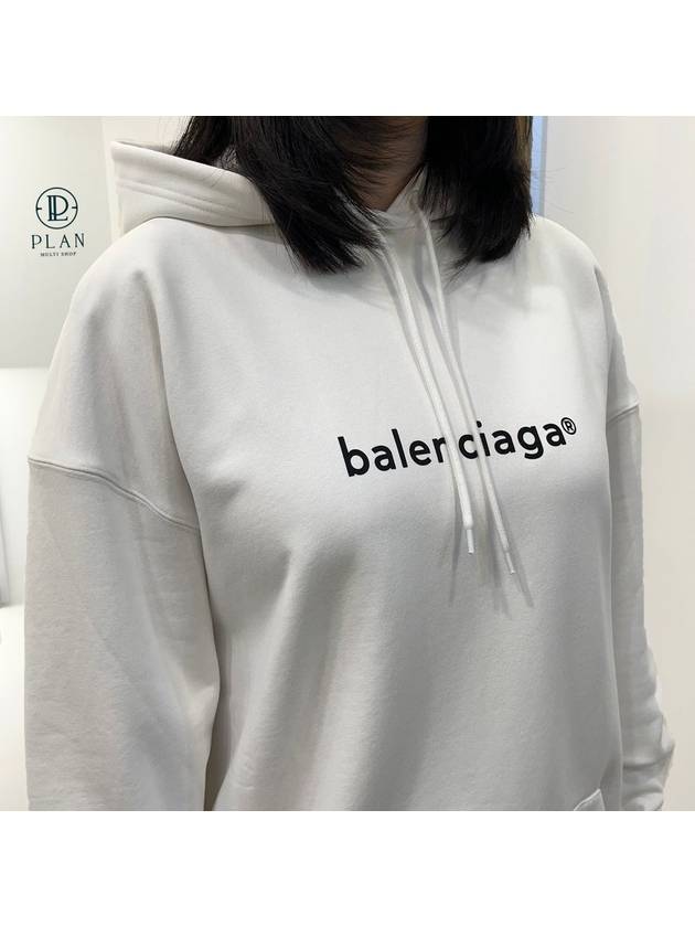 Luxury Balenciaga Trending 2025 WoMen's logo printed oversized Hoodie top white