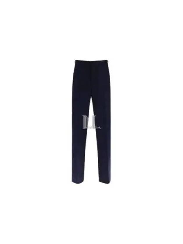 Luxury Bottega Veneta Wool Flannel Track Pants Navy