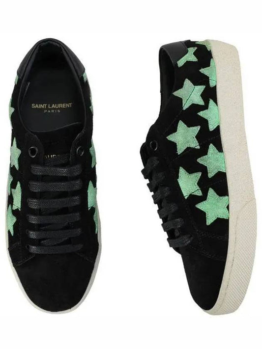 Luxury Saint Laurent Trending 2025 Classic Star Low Top Sneakers Green Black