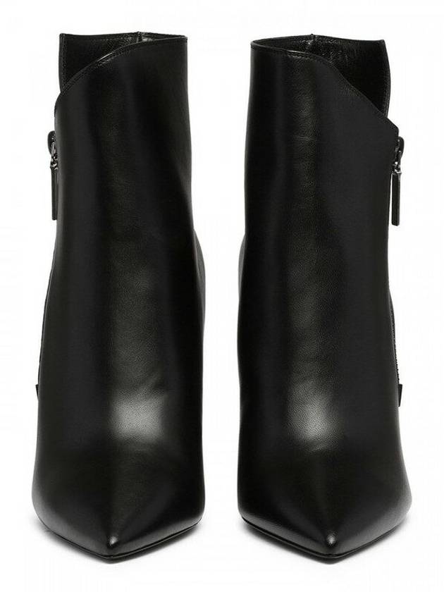 Luxury Saint Laurent Trending 2025 Niki Heel Zipper Detail Chelsea Boots Black