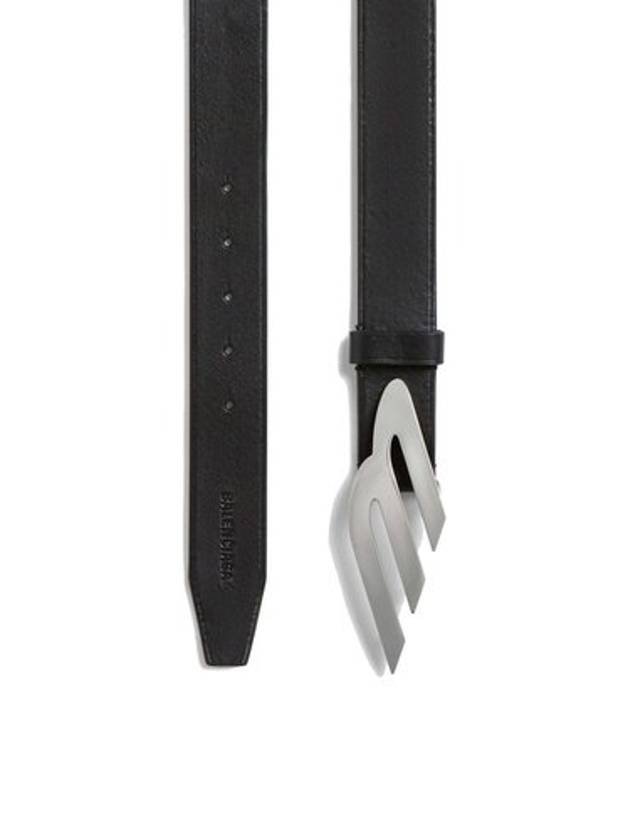 Luxury Balenciaga Trending 2025 Moto Logo Leather Belt Black