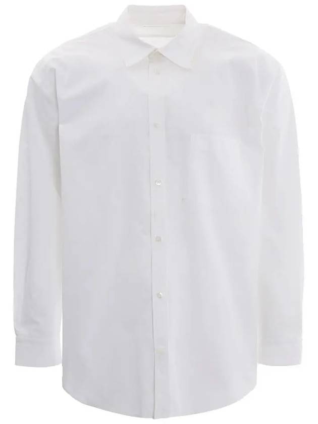 Luxury Balenciaga Trending 2025 Logo Pocket Long Sleeve Shirt White