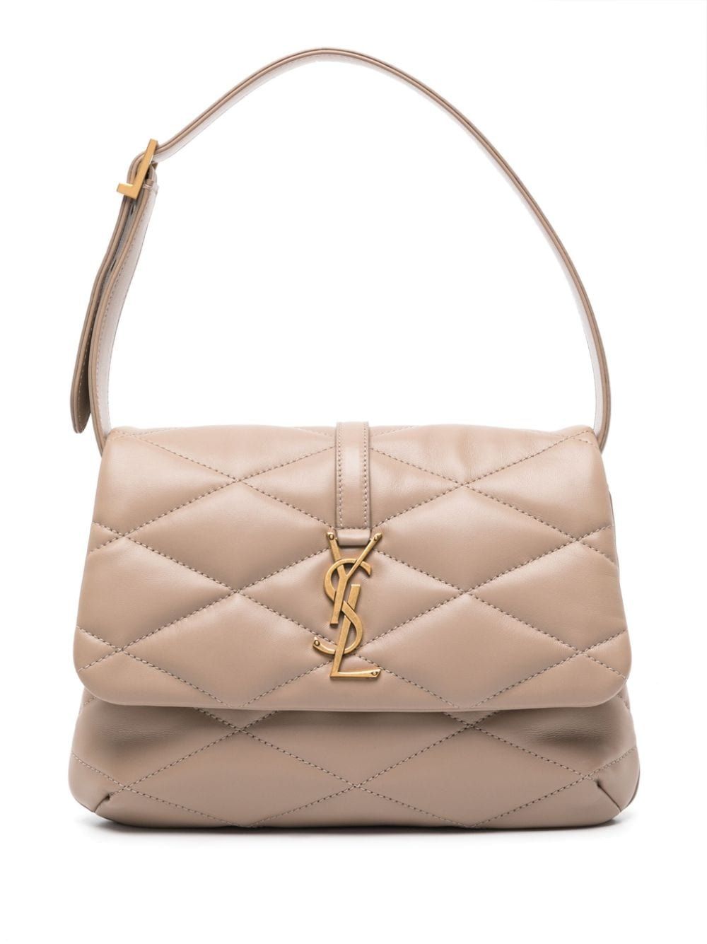 Luxury Saint Laurent Trending 2025 Women's Le5A7 Taupe Padded Shoulder Bag in Dustygrey | 698567AAAO017221722