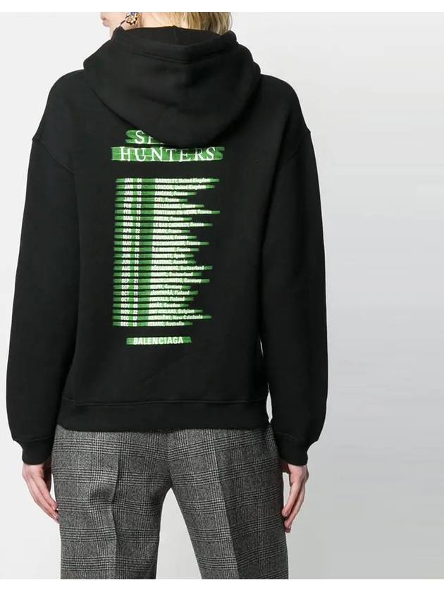 Luxury Balenciaga Trending 2025 Speed Hunter Print Hoodie Black
