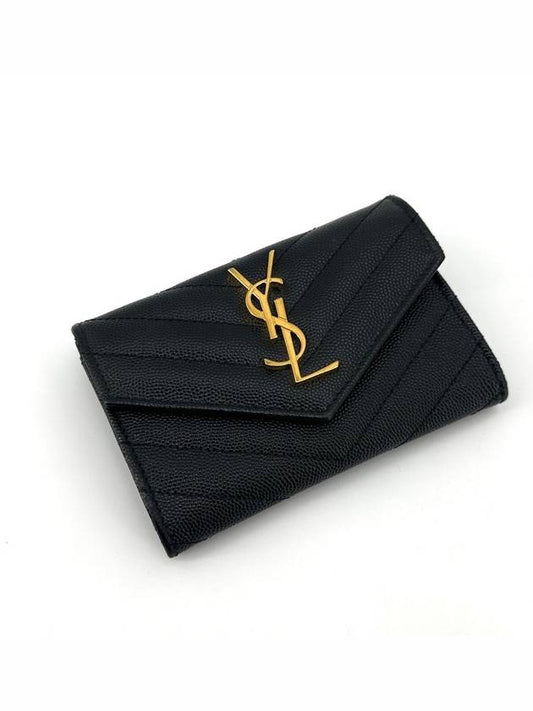 Luxury Saint Laurent Trending 2025 Envelope gold card wallet 414404