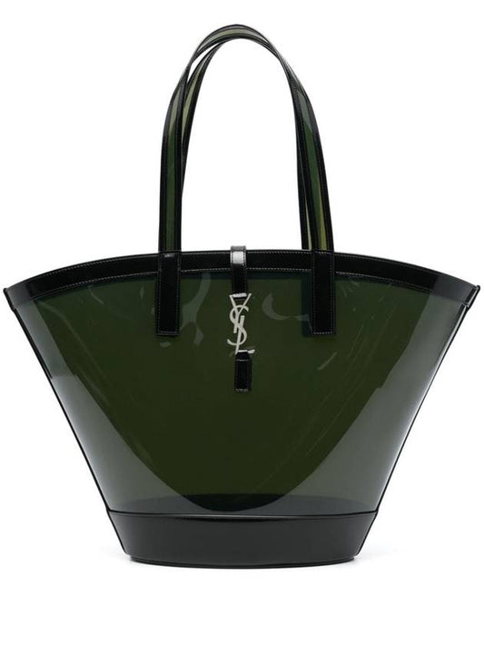 Luxury Saint Laurent Trending 2025 Medium Panier Tote Bag Green