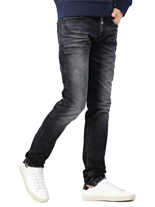 Luxury Saint Laurent Trending 2025 Men's Washed Slim Jeans Black