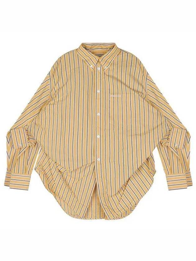 Luxury Balenciaga Trending 2025 Swing Twist Stripe Shirt Yellow