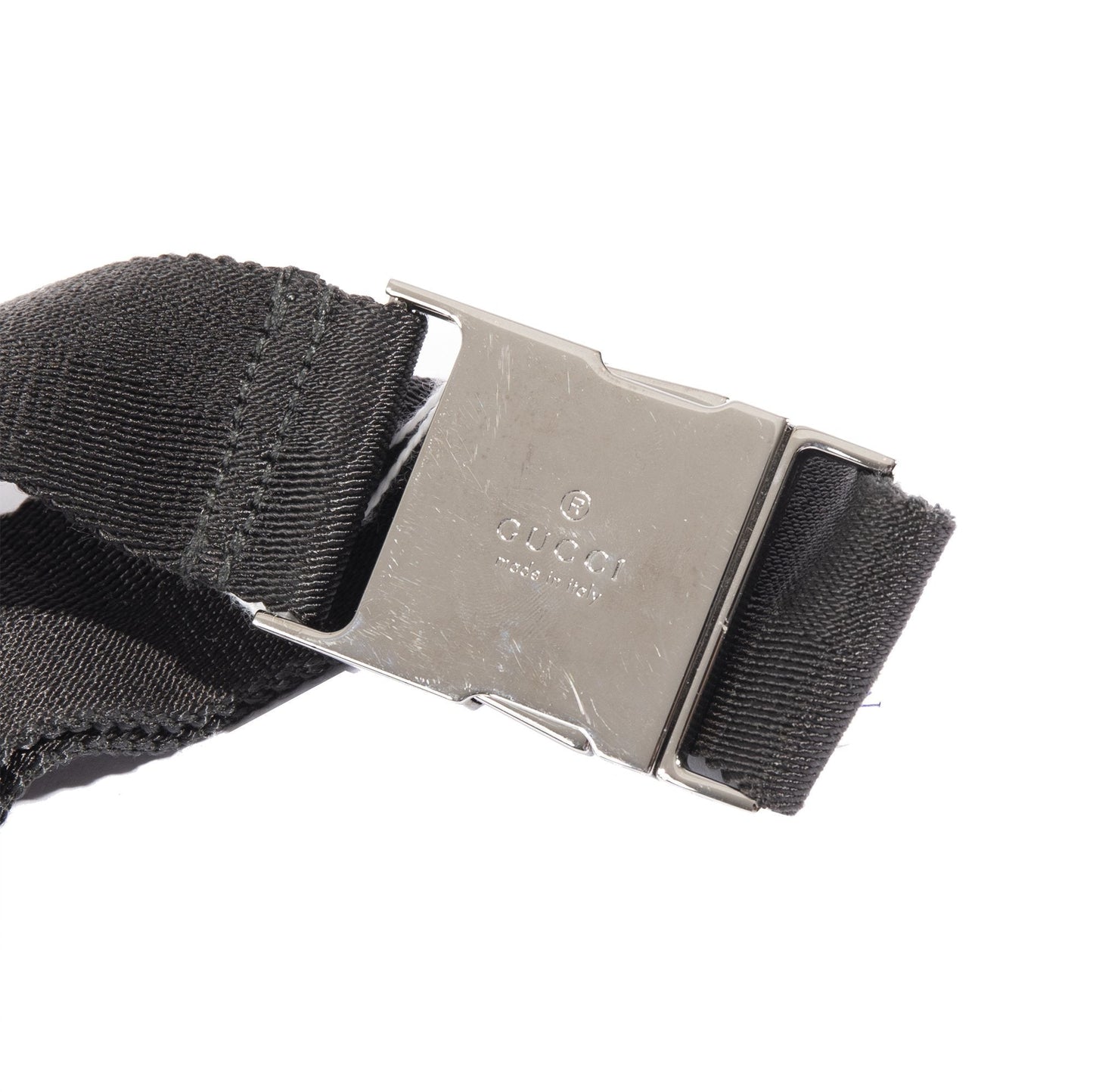 Gucci Black GG Canvas Waist Bag