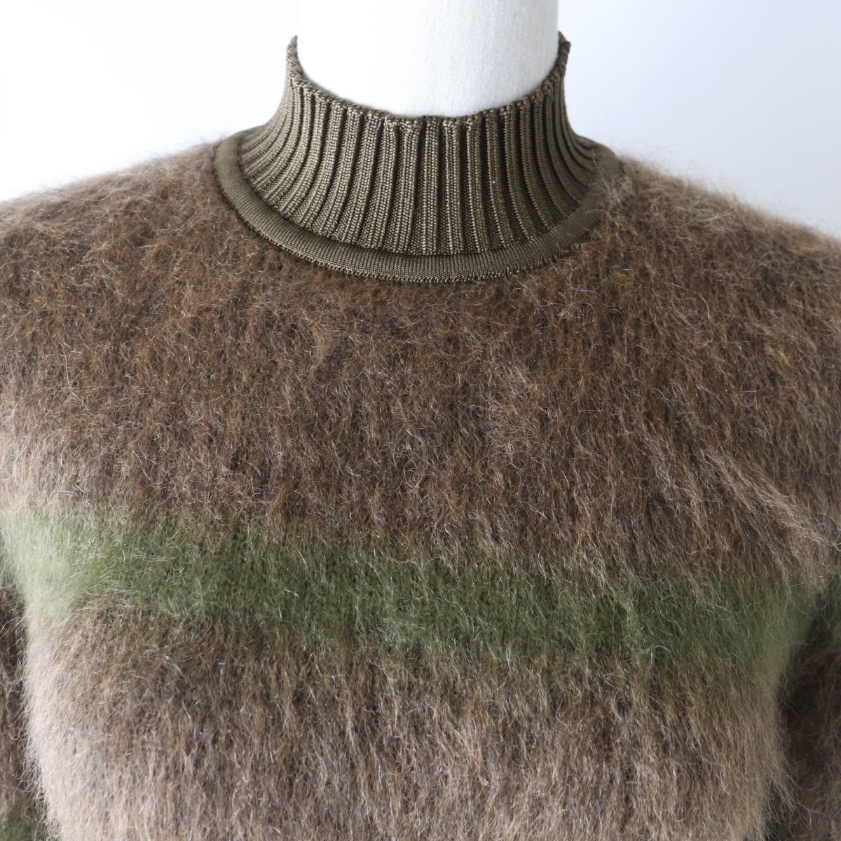 HERMES knit Main: Wool, Main: Mohair, Main: Silk, Main: Cashmere, Part: Nylon 4%, Part: Polyurethane 2% Brown type Women 36