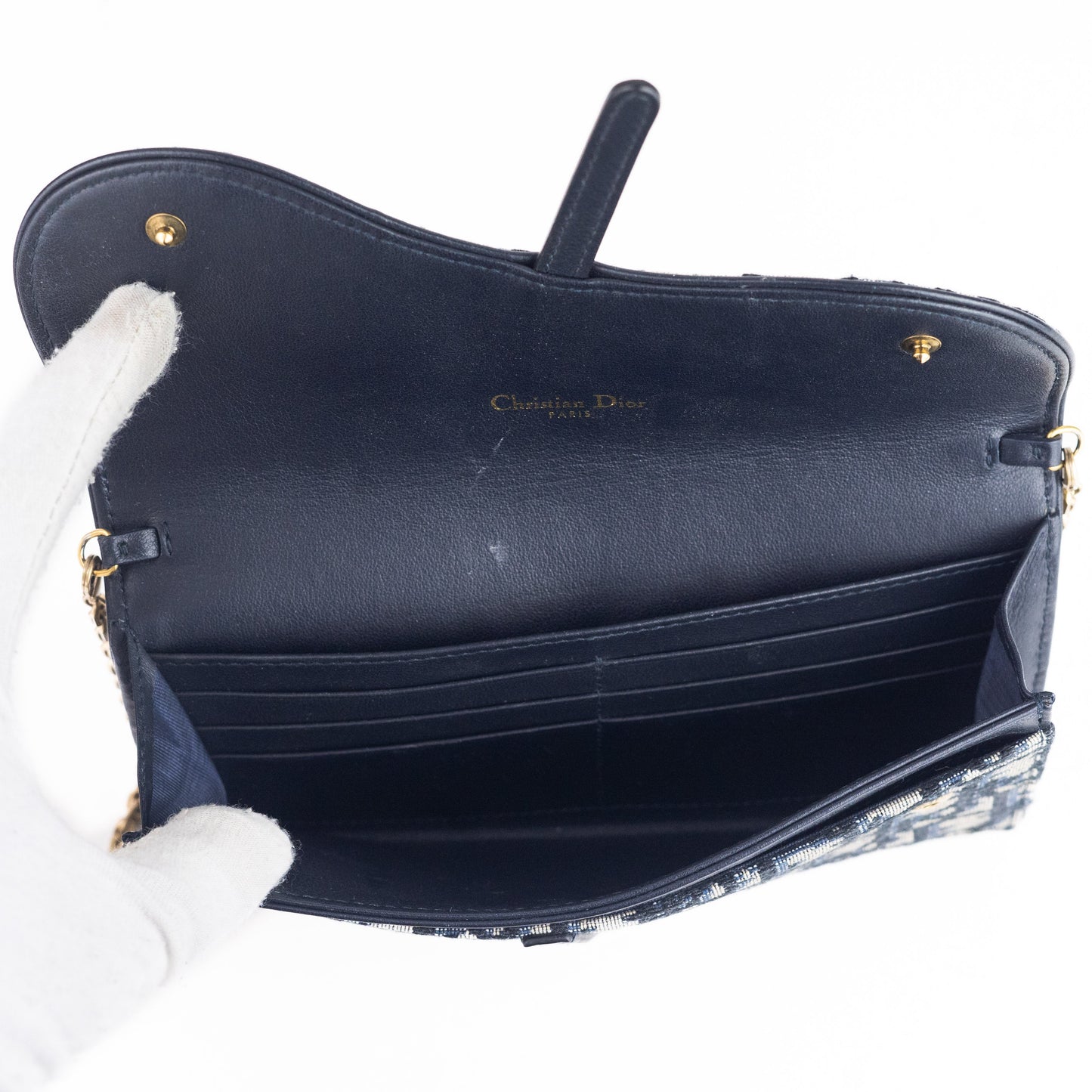 Dior Long Saddle Wallet on Chain