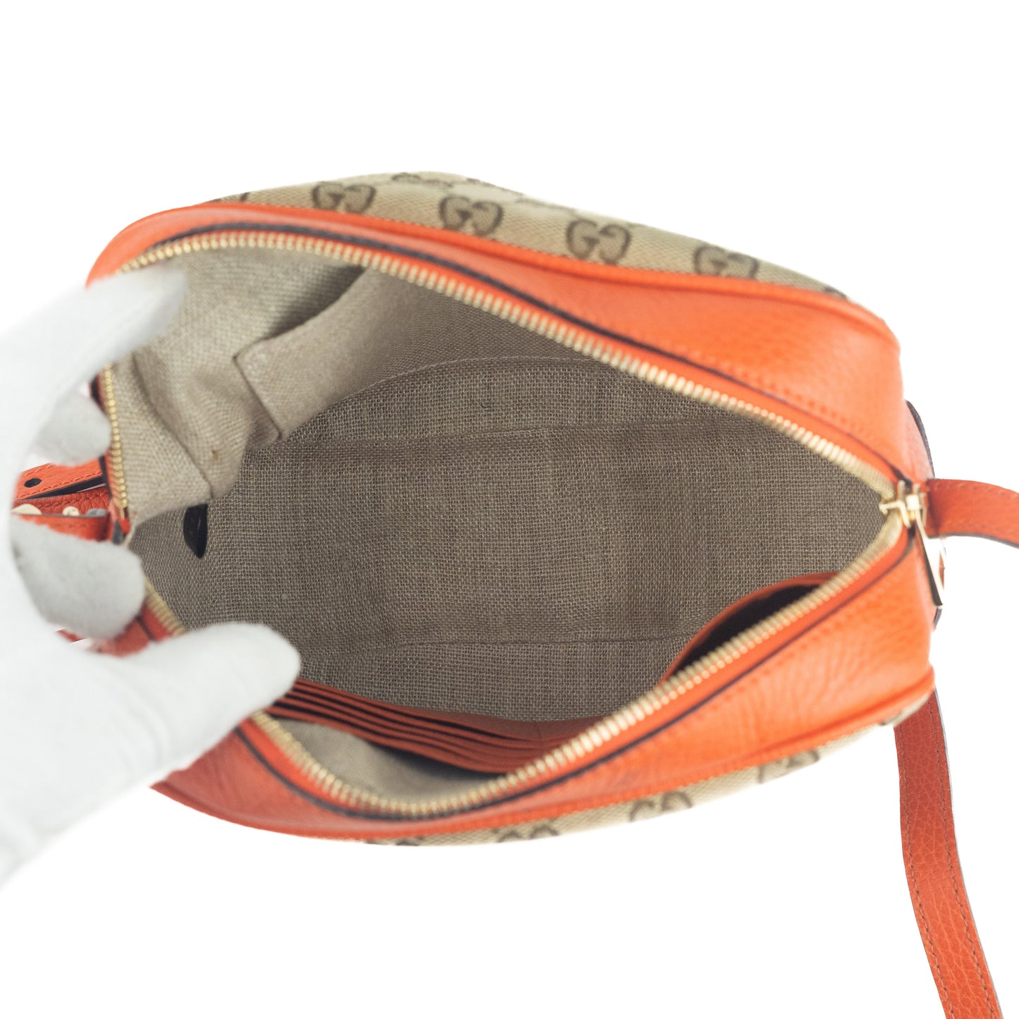 Gucci GG Canvas Bree Bag in orange
