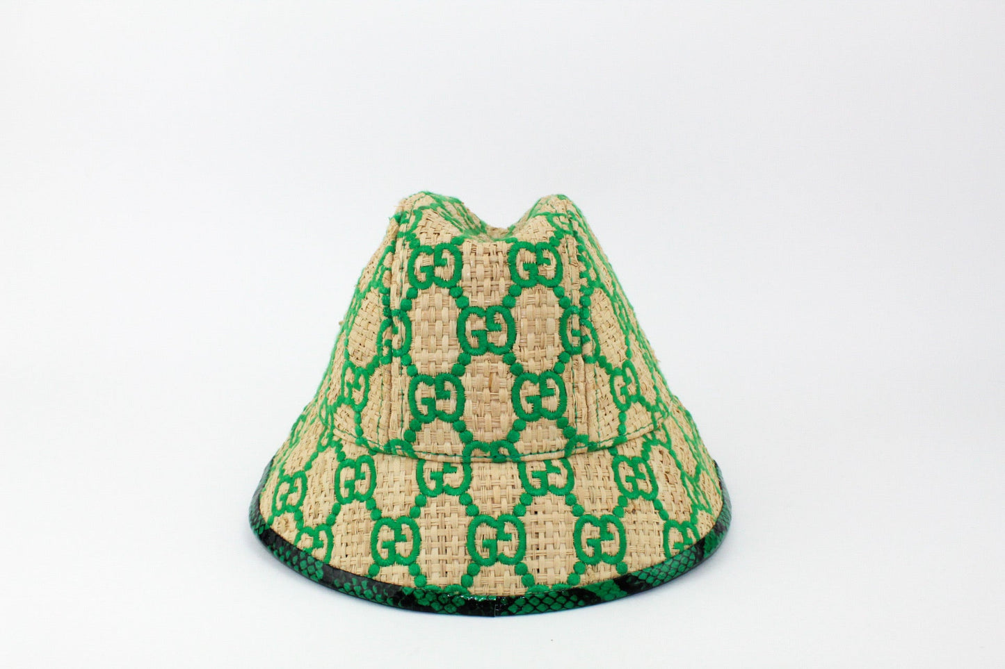 Gucci GG Fedora Hat With Snakeskin
