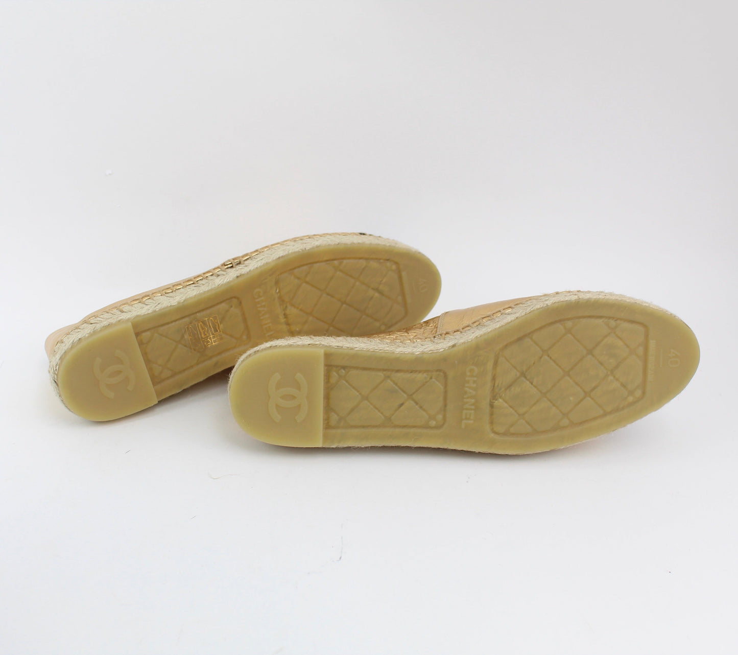 Chanel Espadrilles Gold & Black
