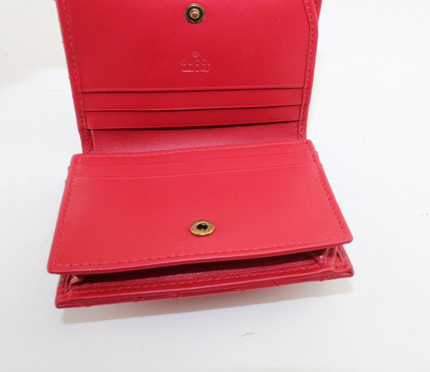 Gucci GG Marmont card case wallet Red