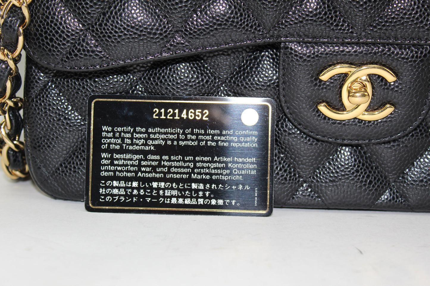 CHANEL CAVIAR DOUBLE FLAP MEDIUM BAG