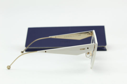 Fendi white cat eye sunglasses