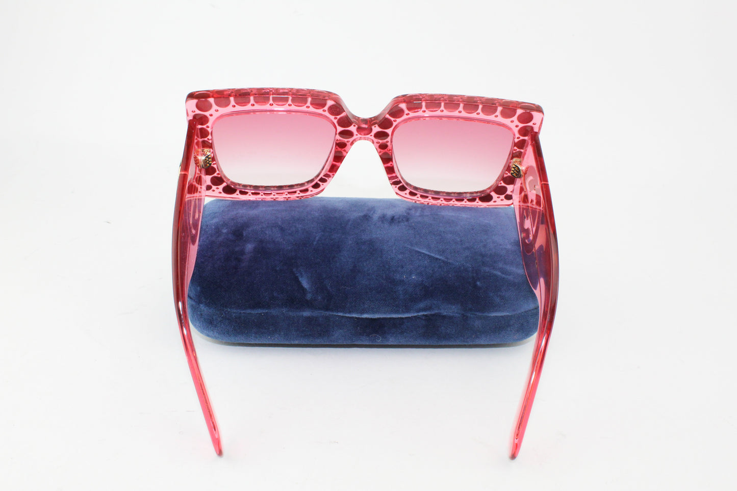 Gucci Acetate Crystal Square Sunglasses