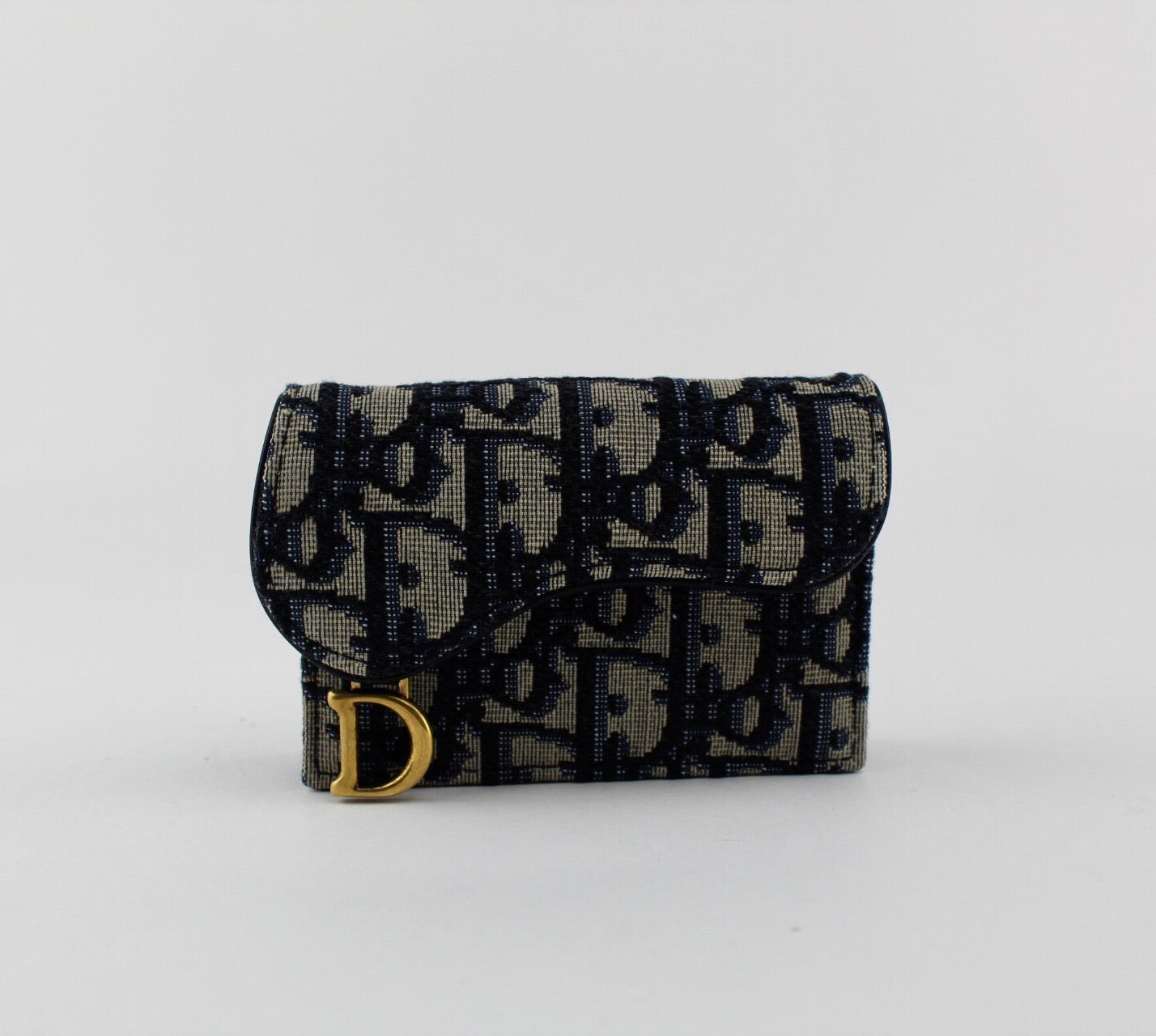 DIOR OBLIQUE SADDLE FLAP CARD HOLDER